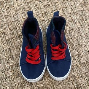 Oomphies High Top Sneakers in Navy and Red